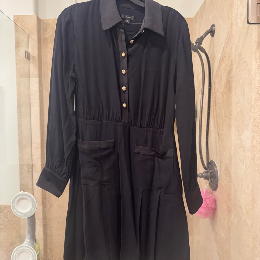 J. Crew Black dress with embellished buttons - Picture 3 of 3